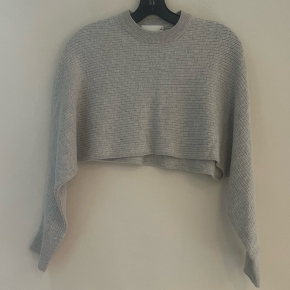 Artizia Wilfred woman’s Logan cropped sweater ligh gray size medium - Picture 5 of 12